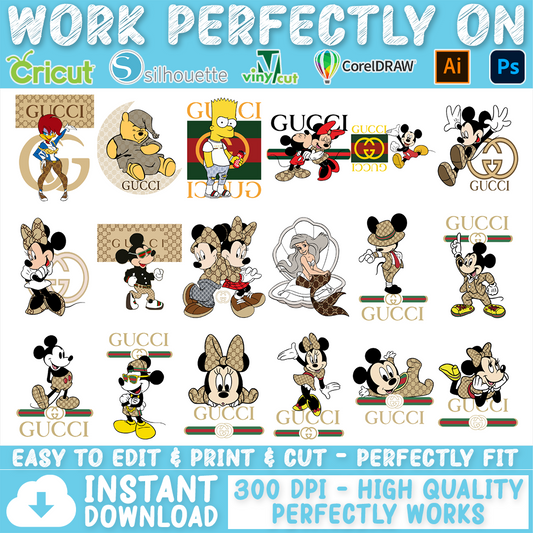 Mickey Mouse Gucci Bundle PNG, Mickey Mouse Gucci PNG, Mickey Mouse Gucci Cutfile, Mickey Mouse Gucci Clipart, Mickey Mouse Gucci Tshirt, Mickey Mouse Gucci, Mickey Mouse Gucci Tshirt File, Almost Everything Included, Instant Download