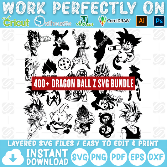 MEGA 400+ Dragon Ball Bundle SVG, Dragon Ball SVG, Dragon Ball Cutfile, Dragon Ball Clipart, Dragon Ball Tshirt, Instant Download