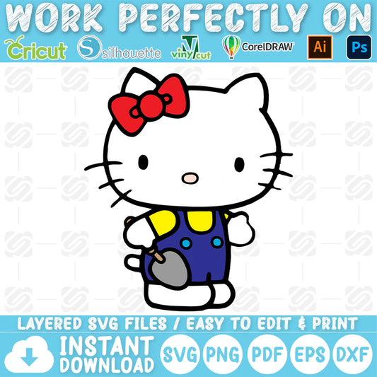 FREE Hello Kitty SVG, Hello Kitty Patrol, Hello Kitty Clipart