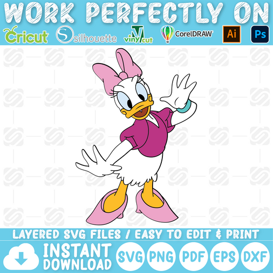 FREE Daisy Duck SVG, Daisy Duck Patrol, Daisy Duck Clipart